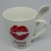 Tazza porcellana con kiss i love you