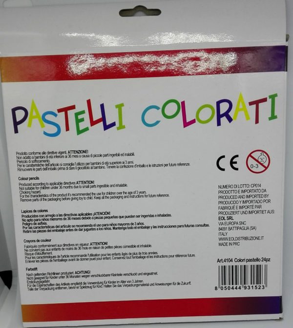 Pastelli colorati 24 pezzi