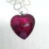 Pendente donna cuore bordeaux