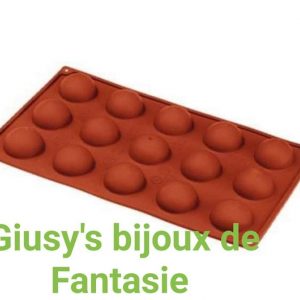 Stampo multiplo silicone alimentare, 15 semisfere