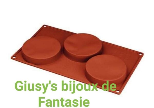 Stampo dischi in silicone alimentare, lucidissimo.